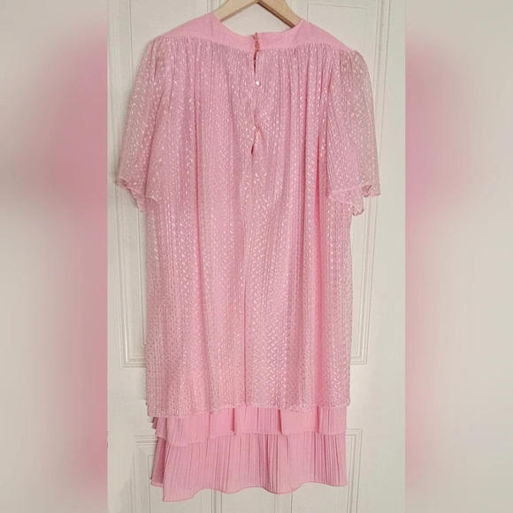 Rare Vintage Risa Ann New York pink lace ruffle Fairy dress size 14 - Picture 3 of 14